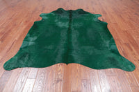 Thumbnail for Dark Green Dyed Cowhide Natural Cowhide Rug - XX-Large 7' 6