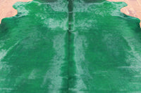 Thumbnail for Dark Green Dyed Cowhide Natural Cowhide Rug - XX-Large 7' 6