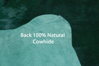 Thumbnail for Dark Green Dyed Cowhide Natural Cowhide Rug - XX-Large 7' 6
