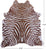 Brown Zebra Animal Print Natural Cowhide Rug - X-Large 7' 2"H x 6' 5"W