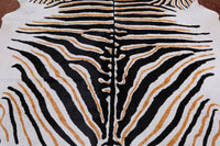 Thumbnail for Zebra Animal Print Natural Cowhide Rug - XX-Large 7' 10