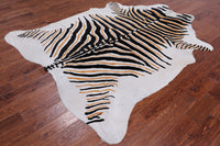 Thumbnail for Zebra Animal Print Natural Cowhide Rug - XX-Large 7' 10