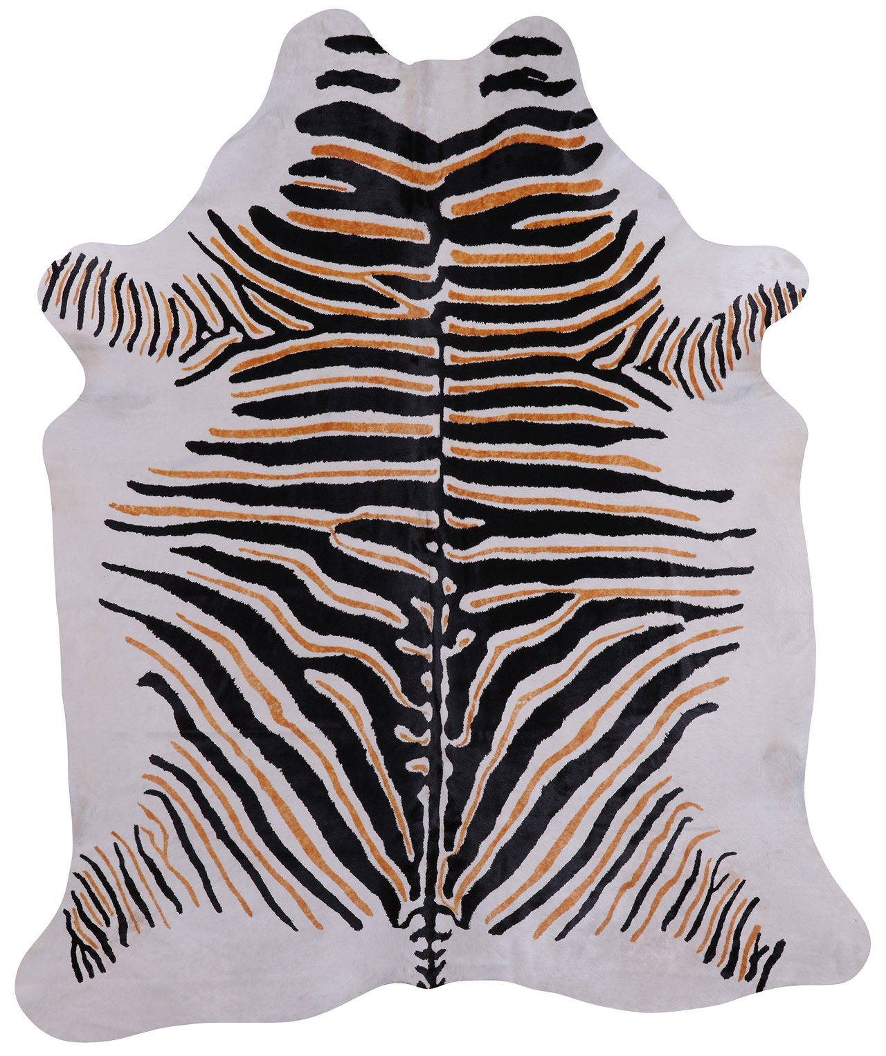 Zebra Animal Print Natural Cowhide Rug - XX-Large 7' 10"H x 6' 6"W
