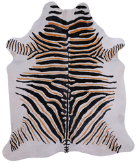 Thumbnail for Zebra Animal Print Natural Cowhide Rug - XX-Large 7' 10