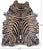 Zebra Animal Print Natural Cowhide Rug - XX-Large 7' 5"H x 6' 3"W