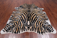 Thumbnail for Zebra Animal Print Natural Cowhide Rug - XX-Large 7' 5