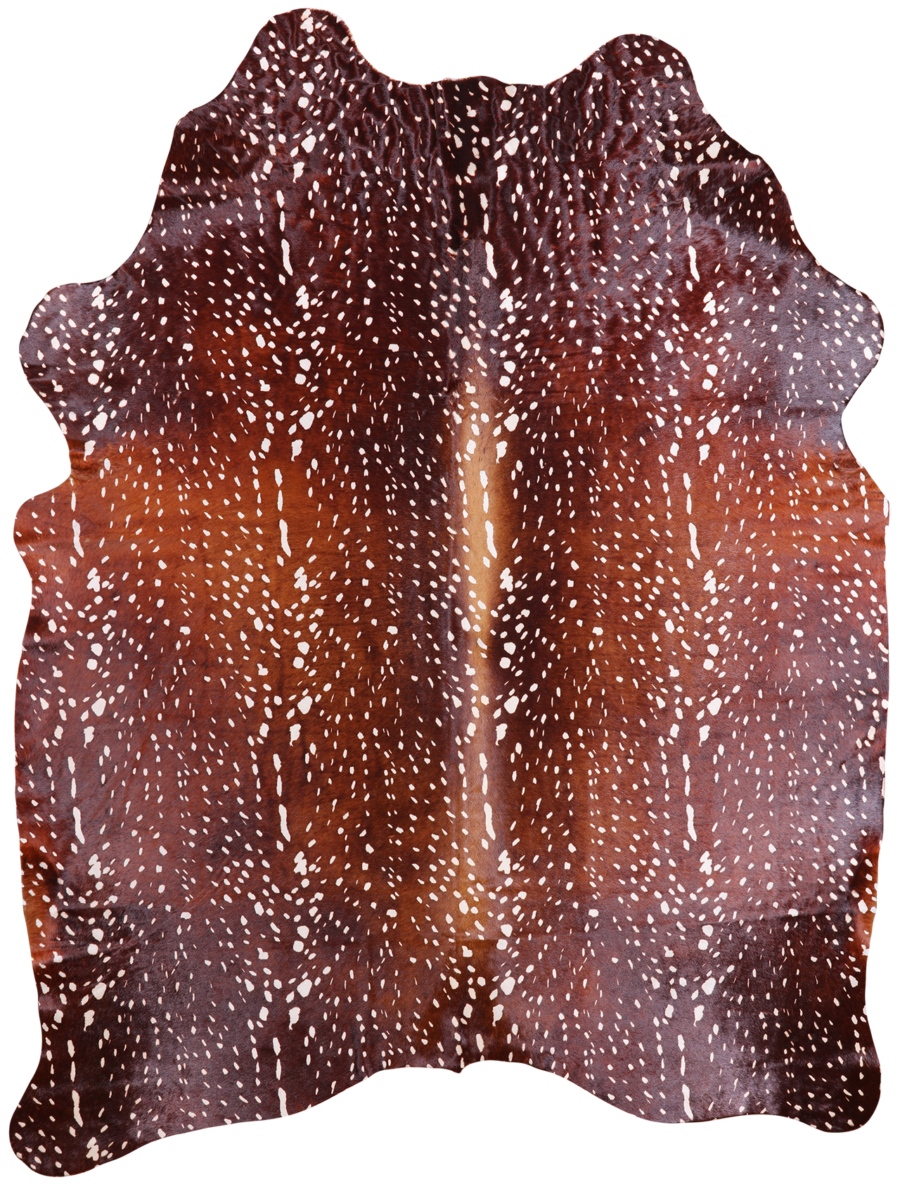 Deer Animal Print Natural Cowhide Rug - XX-Large 7' 6"H x 5' 8"W