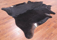 Thumbnail for Dark Brown Natural Cowhide Rug - X-Large 7' 3