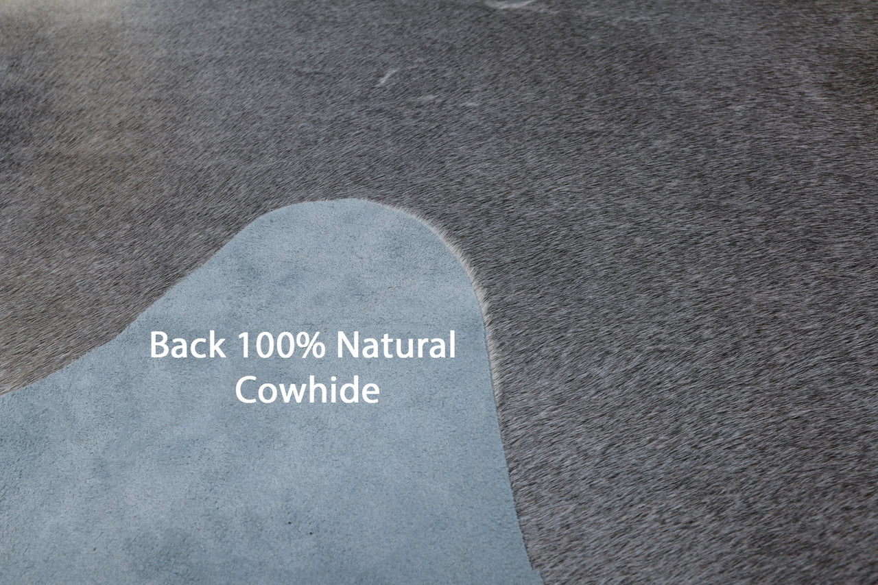 Grey Natural Cowhide Rug - X-Large 6' 9"H x 6' 4"W
