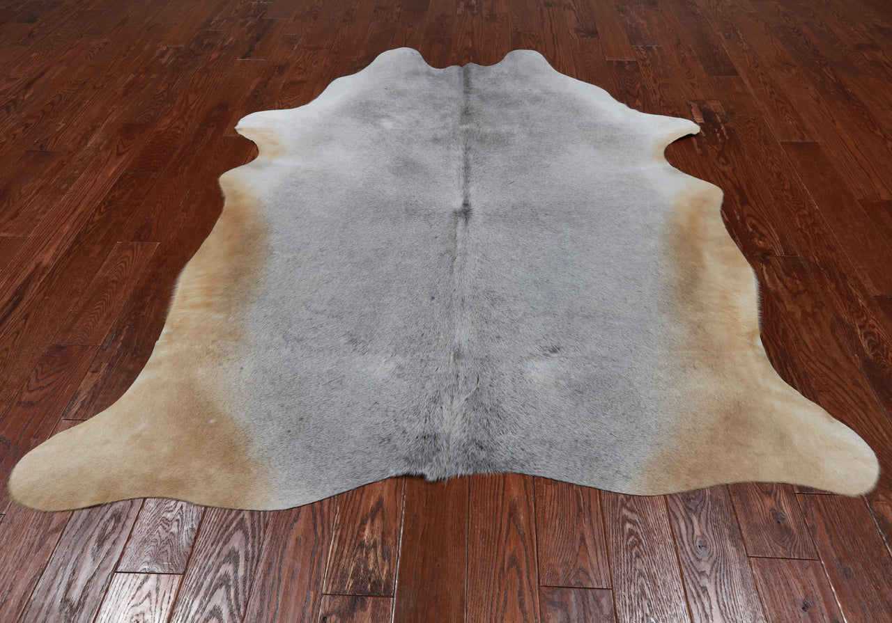 Grey Natural Cowhide Rug - X-Large 7' 0"H x 5' 10"W