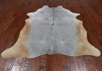 Thumbnail for Grey Natural Cowhide Rug - X-Large 7' 0