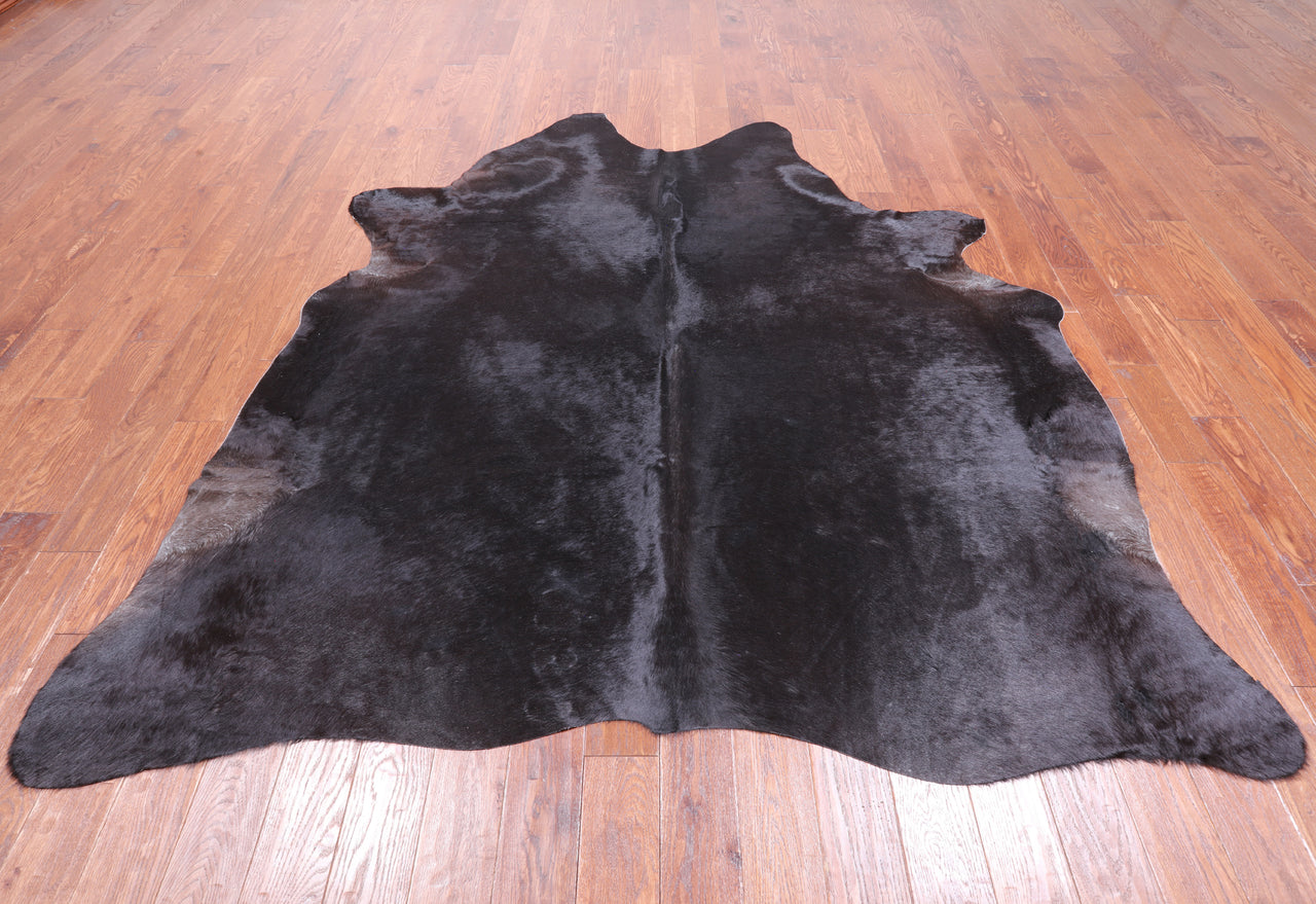 Dark Brown Natural Cowhide Rug - XX-Large 8' 1"H x 7' 2"W