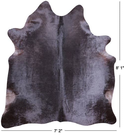 Dark Brown Natural Cowhide Rug - XX-Large 8' 1