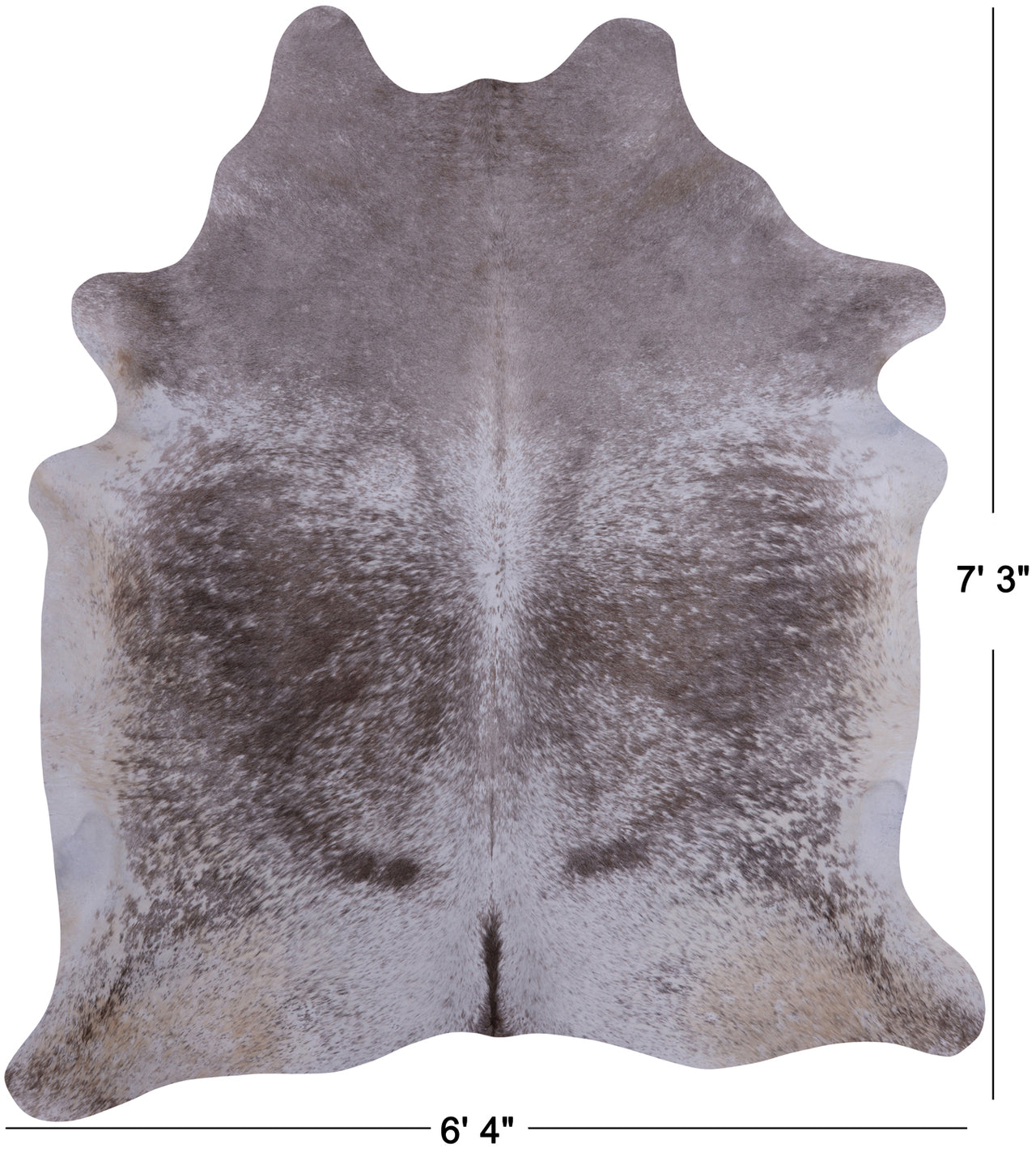 Light Brindle Natural Cowhide Rug - X-Large 7' 3"H x 6' 4"W