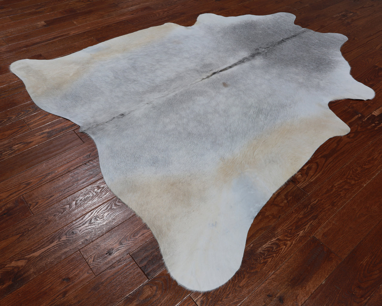 Grey Natural Cowhide Rug - X-Large 7' 0"H x 6' 5"W