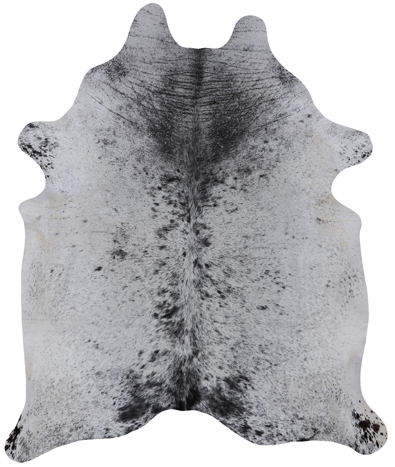 Black Salt & Pepper Natural Cowhide Rug - XX-Large 8' 0"H x 6' 5"W