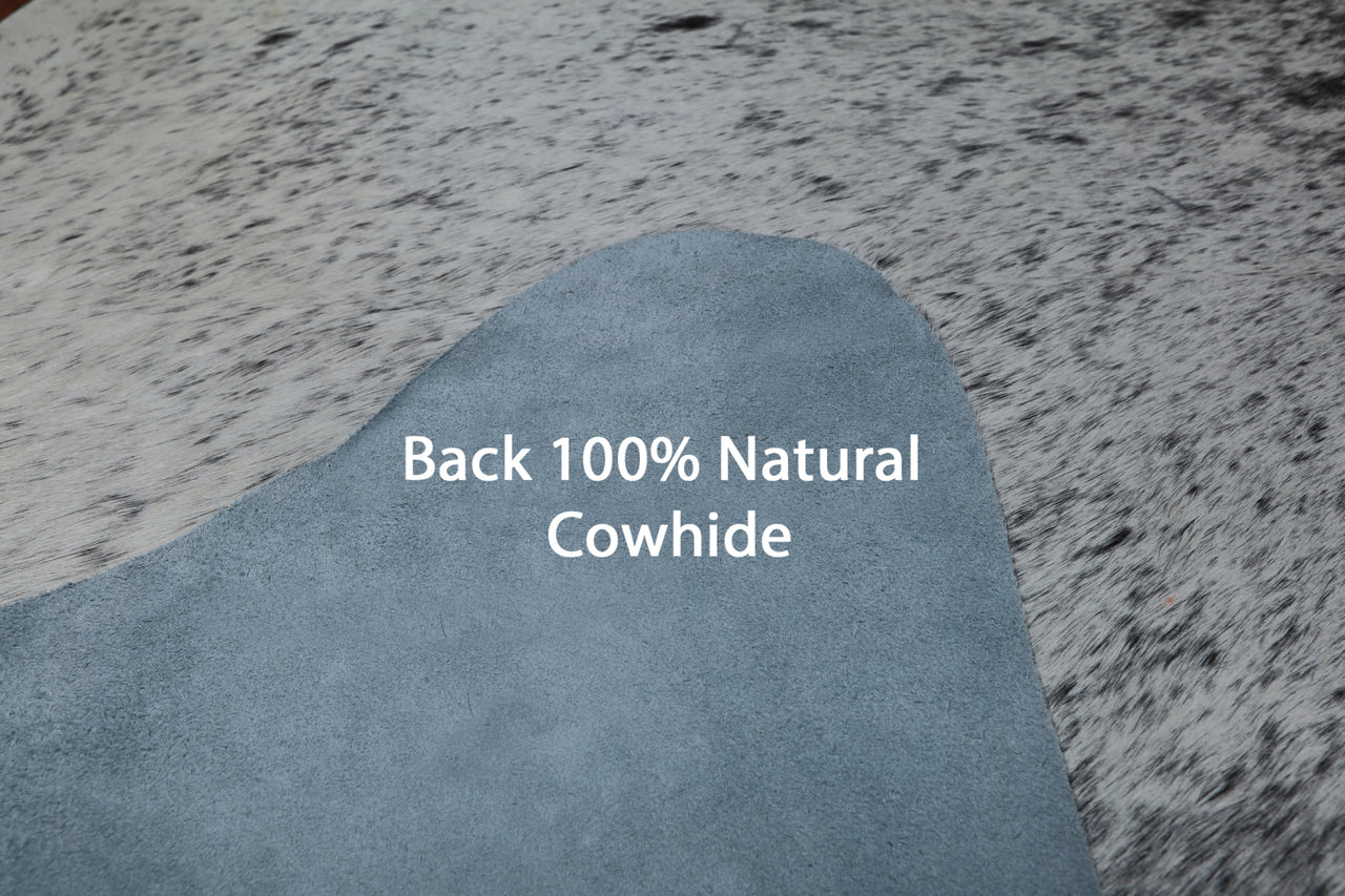 Black Salt & Pepper Natural Cowhide Rug - XX-Large 8' 0"H x 6' 5"W