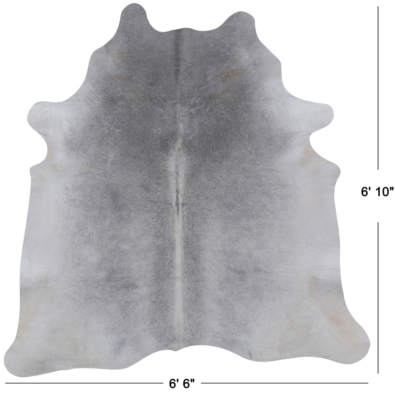 Grey Natural Cowhide Rug - X-Large 6' 10"H x 6' 6"W