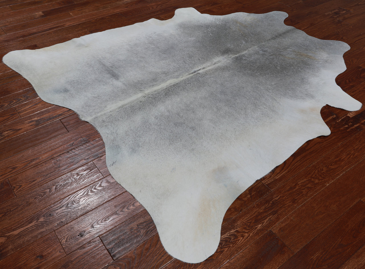Grey Natural Cowhide Rug - X-Large 6' 10"H x 6' 6"W