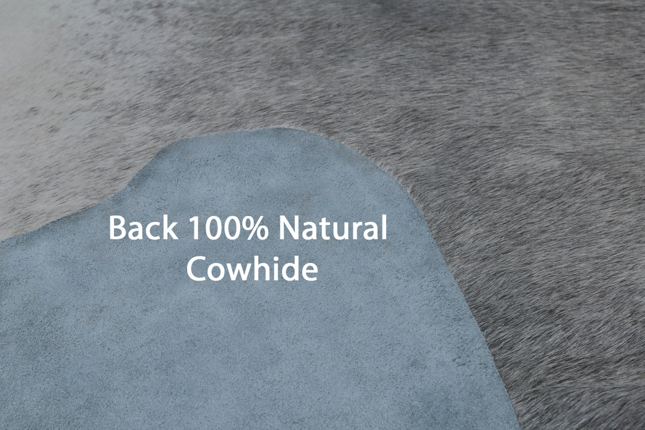 Grey Natural Cowhide Rug - X-Large 6' 10"H x 6' 6"W