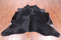 Thumbnail for Black Natural Cowhide Rug - XX-Large 7' 4