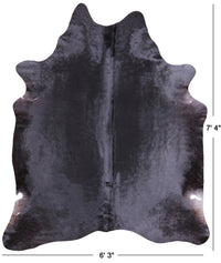 Thumbnail for Black Natural Cowhide Rug - XX-Large 7' 4