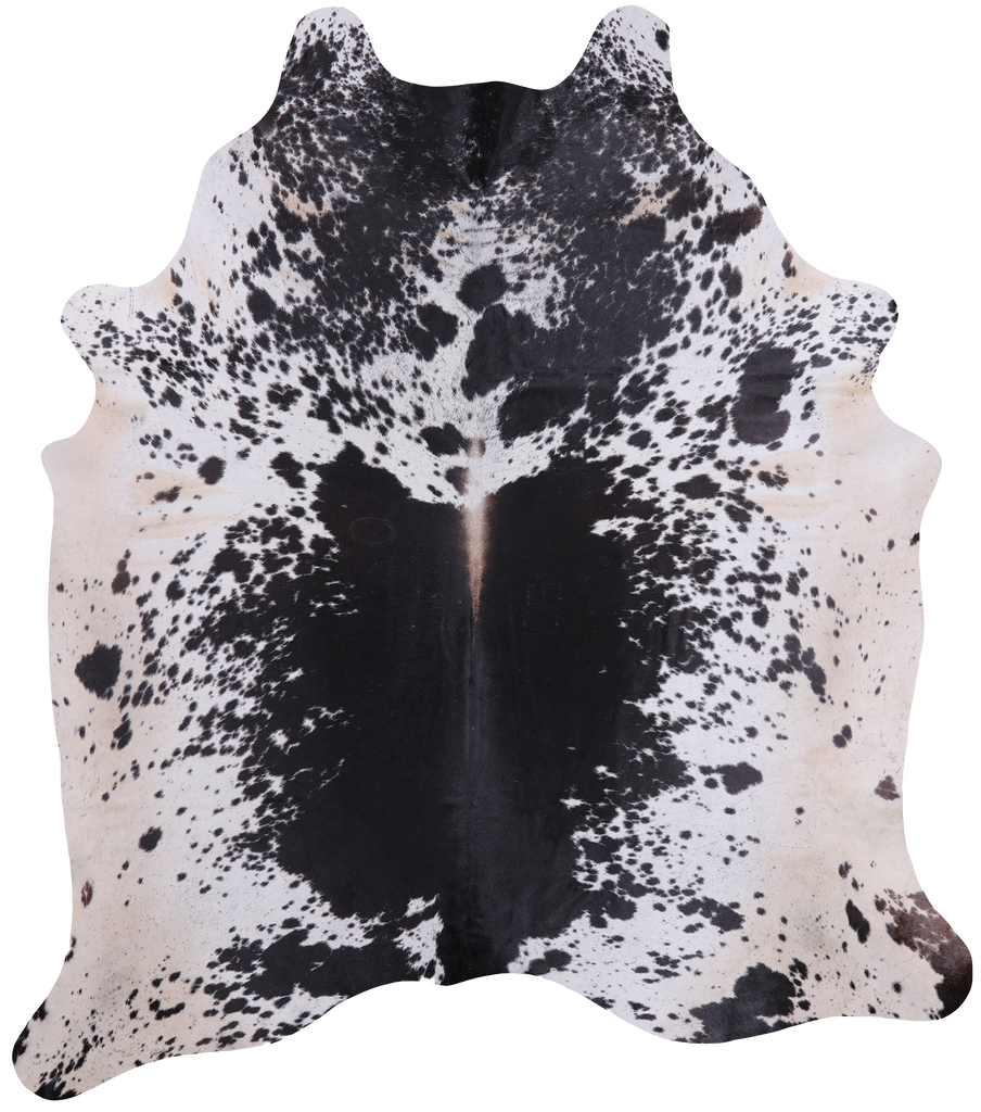 Salt & Pepper Natural Cowhide Rug - XX-Large 8' 0"H x 7' 0"W
