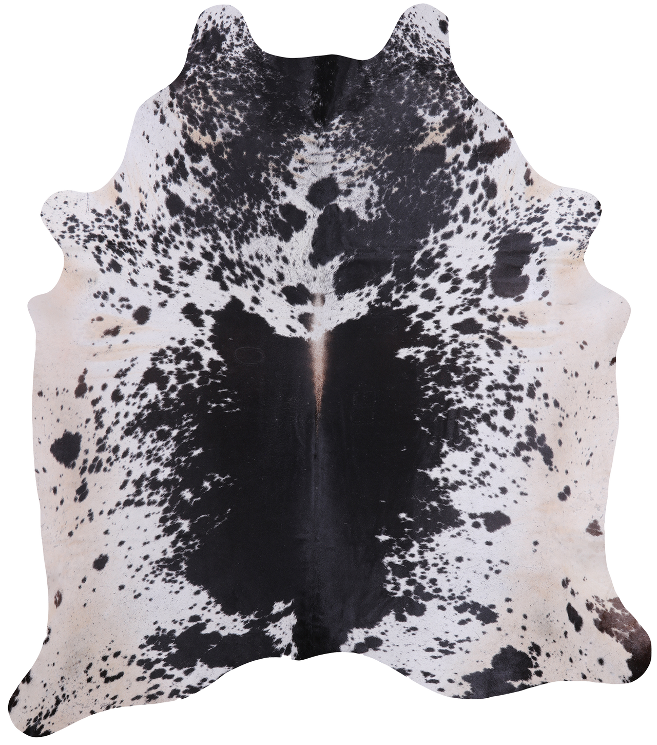 Salt & Pepper Natural Cowhide Rug - XX-Large 8' 0"H x 7' 0"W
