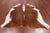 Brown & White Natural Cowhide Rug - Large 6' 4"H x 6' 2"W
