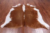 Thumbnail for Brown & White Natural Cowhide Rug - Large 6' 4