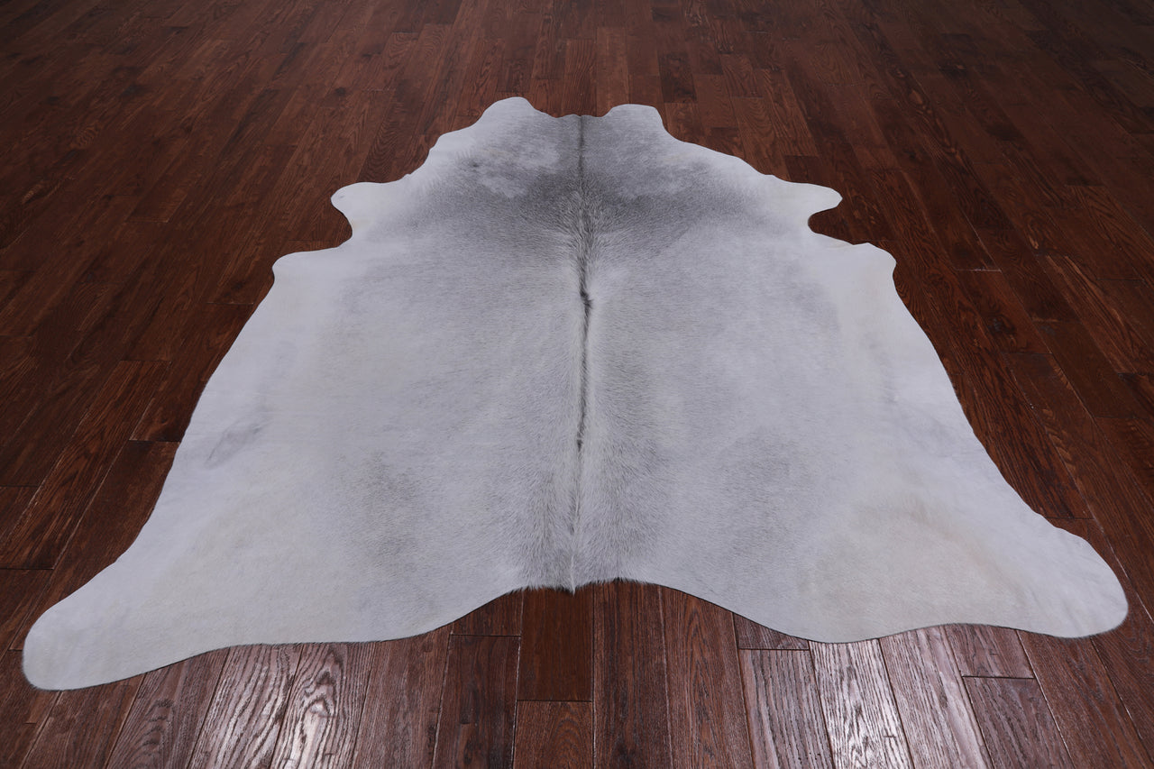 Grey Natural Cowhide Rug - X-Large 7' 1"H x 6' 6"W