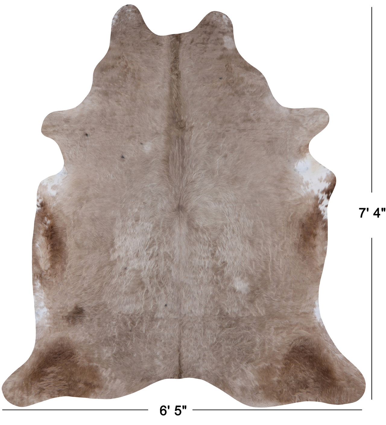 Champagne Natural Cowhide Rug - XX-Large 7' 4"H x 6' 5"W