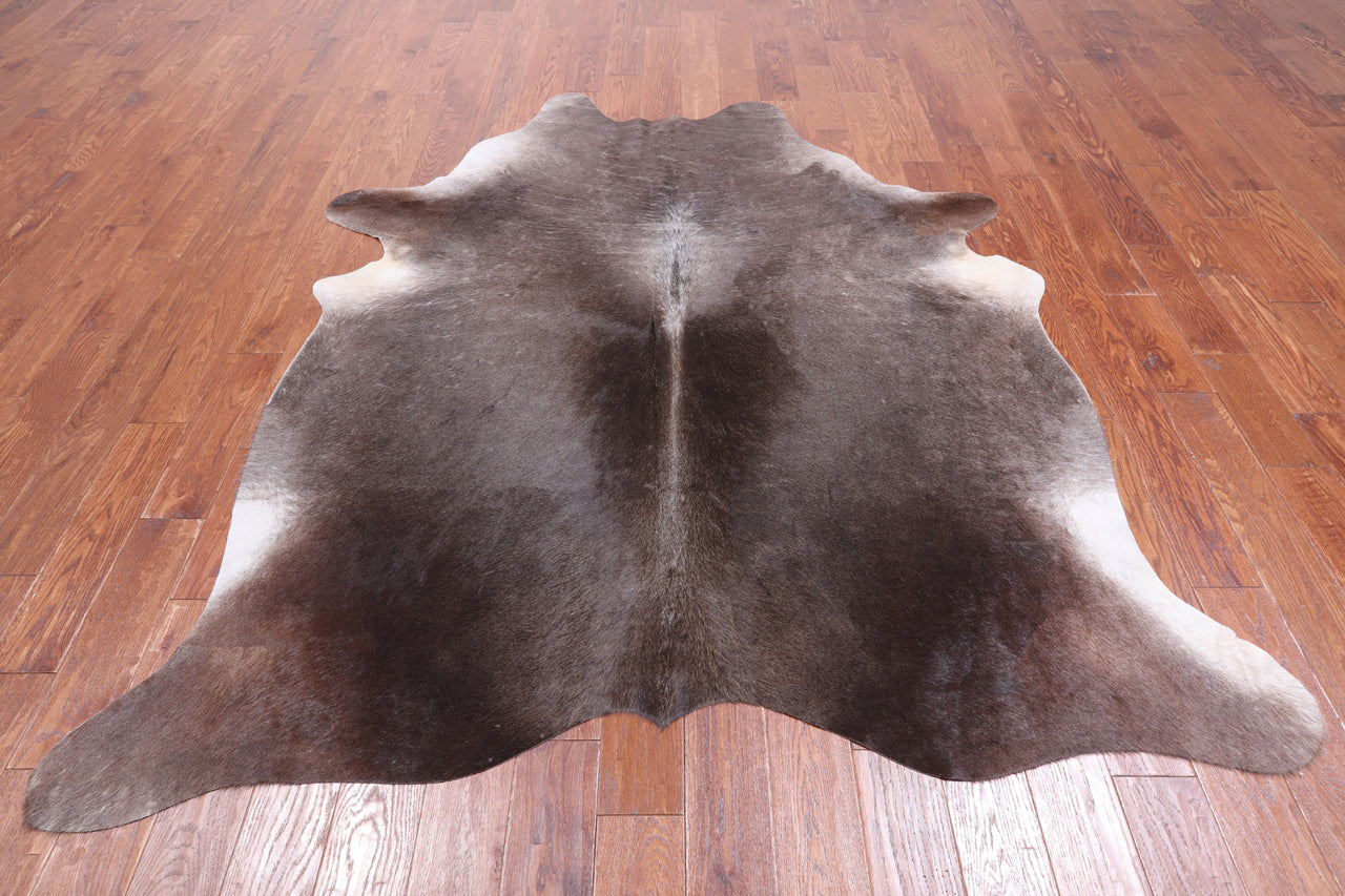 Dark Brown Natural Cowhide Rug - XX-Large 7' 5"H x 6' 5"W