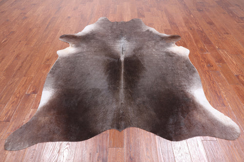 Dark Brown Natural Cowhide Rug - XX-Large 7' 5