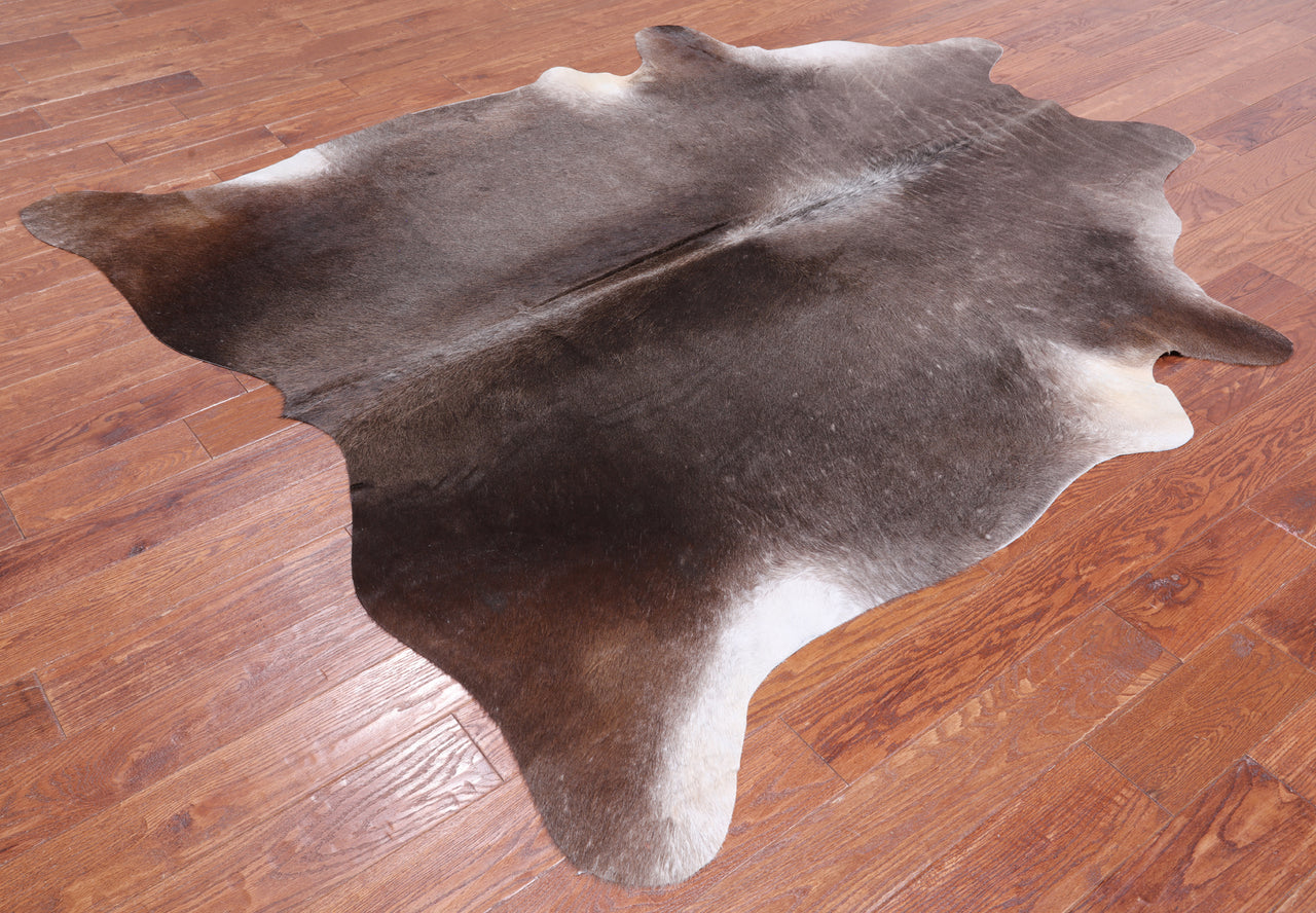 Dark Brown Natural Cowhide Rug - XX-Large 7' 5"H x 6' 5"W