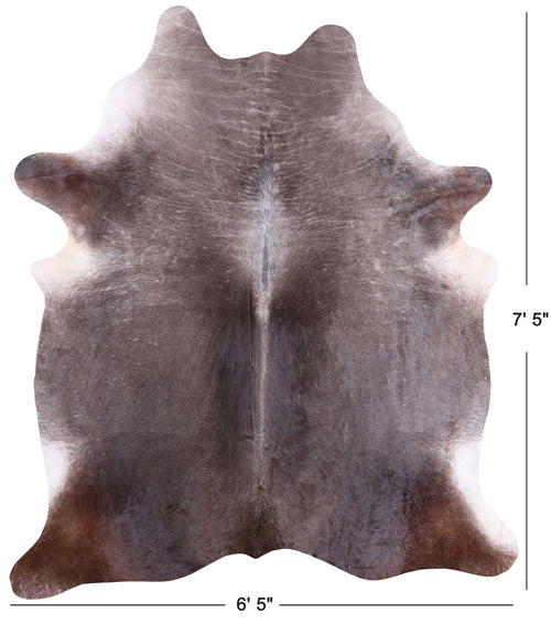 Dark Brown Natural Cowhide Rug - XX-Large 7' 5