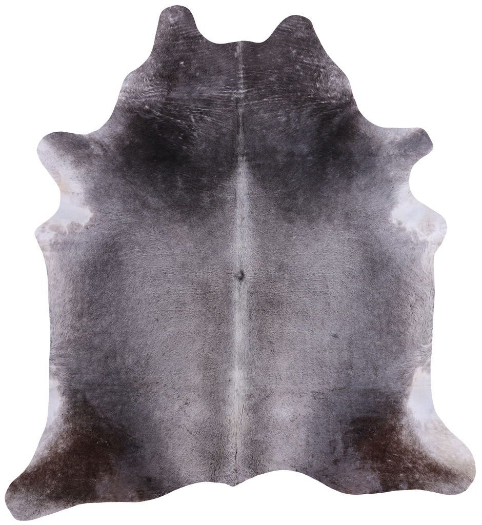 Grey & White Natural Cowhide Rug - XX-Large 7' 9"H x 7' 0"W
