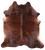 Brown Brindle Natural Cowhide Rug - XX-Large 7' 6"H x 6' 9"W