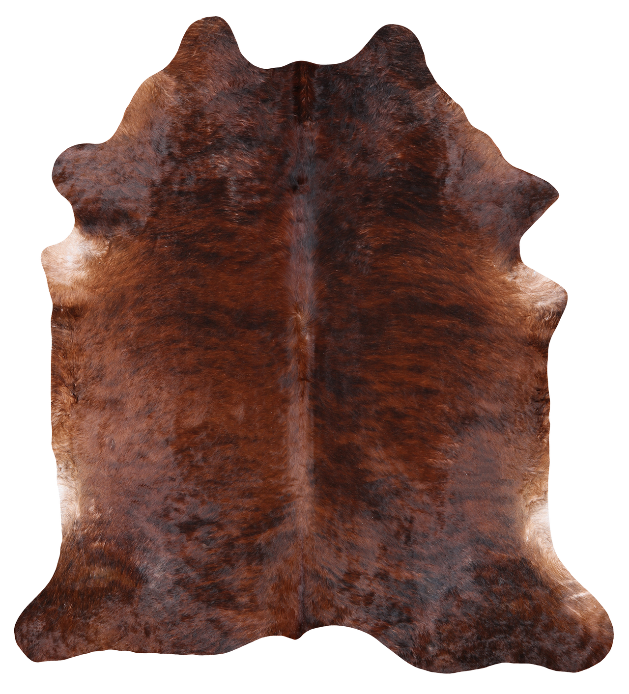 Brown Brindle Natural Cowhide Rug - XX-Large 7' 6"H x 6' 9"W