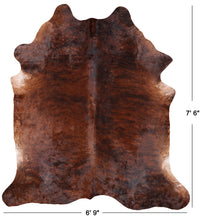 Thumbnail for Brown Brindle Natural Cowhide Rug - XX-Large 7' 6