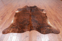 Thumbnail for Brown Brindle Natural Cowhide Rug - XX-Large 7' 6