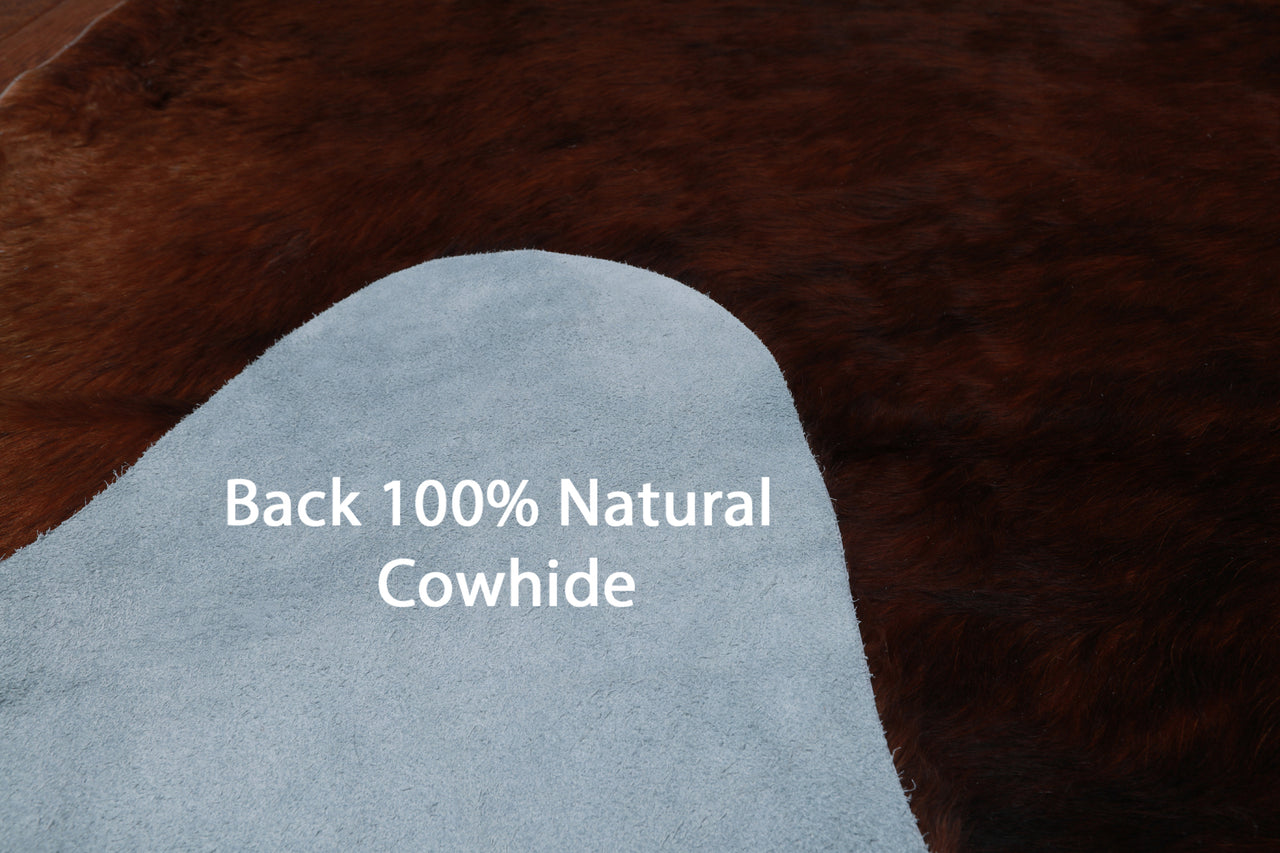 Brown Brindle Natural Cowhide Rug - XX-Large 7' 6"H x 6' 9"W