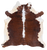 Brown & White Natural Cowhide Rug - XX-Large 7' 5"H x 6' 10"W