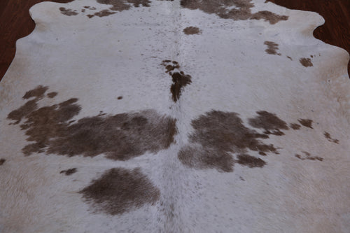Brown & White Natural Cowhide Rug - X-Large 7' 0