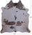 Brown & White Natural Cowhide Rug - X-Large 7' 0"H x 6' 4"W