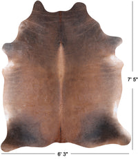 Thumbnail for Dark Brown Natural Cowhide Rug - XX-Large 7' 5