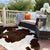 Brown & White Natural Cowhide Rug