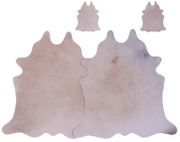 Thumbnail for Beige Real Cowhide 2 Placemats With 2 Coasters - Set Of Two