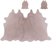 Thumbnail for Beige Real Cowhide 2 Placemats With 2 Coasters - Set Of Two