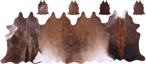 Brown Real Cowhide 4 Placemats With 4 Coasters - Set Of Four